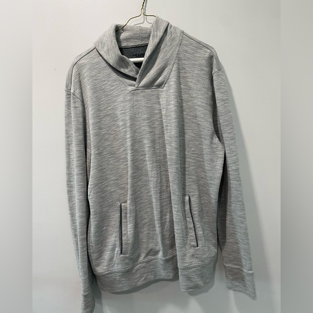 Mens Express Shawl Collar Popover Sweater Size M